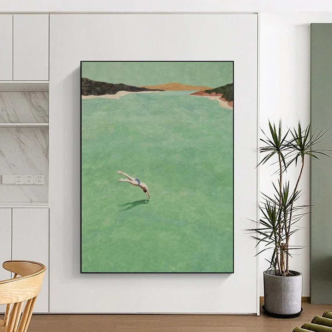 Sellers Hand-Painted Minimal nordic minimalist wall art for apartment